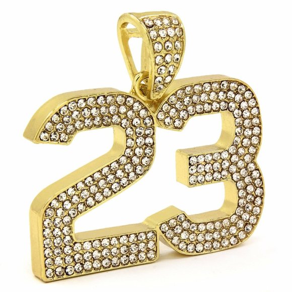 14k Gold 23 Chain + Pendant 30" Cuban Chain - Picture 2 of 3